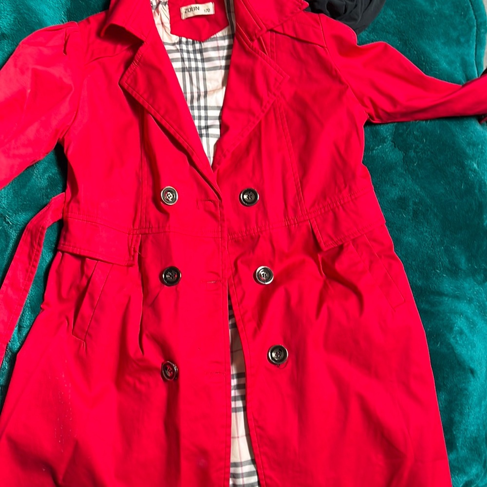 Red trench coat for kids